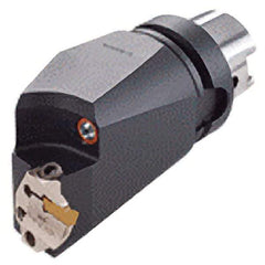 Iscar - 130mm Head Length, Modular Grooving Blade Holder Head - Left Hand Cut, System Size HSK A63WH, Through Coolant - Benchmark Tooling
