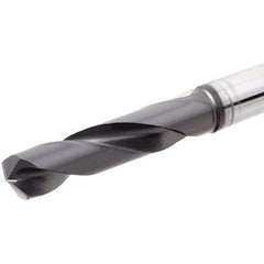 Iscar - 4mm 140° Solid Carbide Jobber Drill - TiAlN Finish, Right Hand Cut, Spiral Flute, Straight Shank, 66mm OAL, Standard Point - Benchmark Tooling
