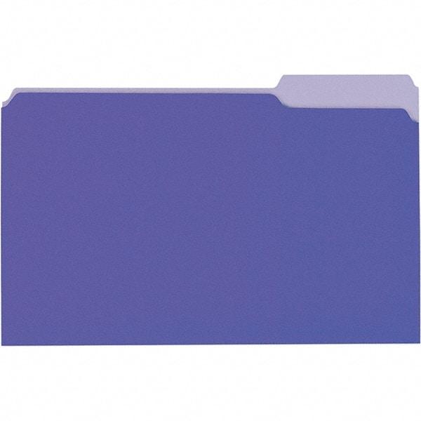 Universal One - 9-5/8 x 14-3/4", Legal, Violet/Light Violet, File Folders with Top Tab - 11 Point Stock, 1/3 Tab Cut Location - Benchmark Tooling