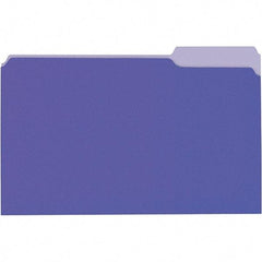 Universal One - 9-5/8 x 14-3/4", Legal, Violet/Light Violet, File Folders with Top Tab - 11 Point Stock, 1/3 Tab Cut Location - Benchmark Tooling