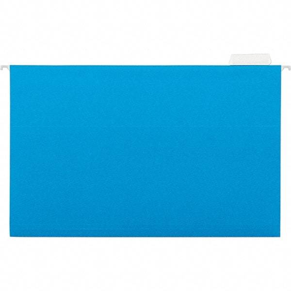 Universal One - 9-5/8 x 14-3/4", Legal, Blue, Hanging File Folder - 11 Point Stock, 1/5 Tab Cut Location - Benchmark Tooling