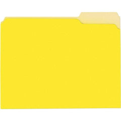 UNIVERSAL - 9-5/8 x 11-3/4", Letter Size, Yellow, File Folders with Top Tab - 11 Point Stock, 1/3 Tab Cut Location - Benchmark Tooling