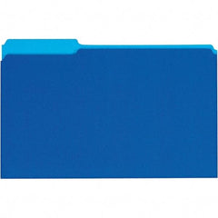 UNIVERSAL - 9-5/8 x 14-3/4", Legal, Blue, File Folders with Top Tab - 11 Point Stock, 1/3 Tab Cut Location - Benchmark Tooling