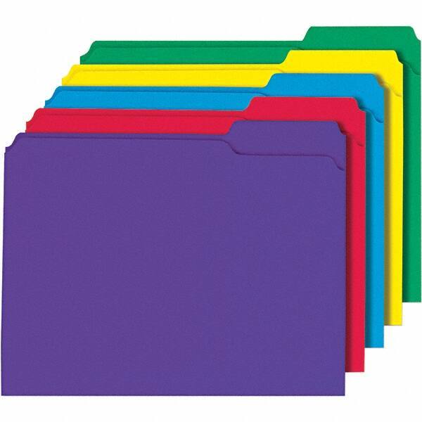 Universal One - 9-5/8 x 11-3/4", Letter Size, Assorted Colors, File Folders with Top Tab - 11 Point Stock, 1/3 Tab Cut Location - Benchmark Tooling