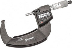 Starrett - 2 to 3" Range, 0.001mm Graduation, 0.0001" Graduation, Mechanical Outside Micrometer - Ratchet Thimble, 1-3/4" Throat Depth, Accurate to 0.0001" - Benchmark Tooling