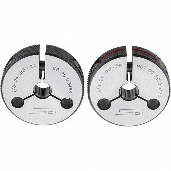 SPI - Ring Thread Go/No Gages Go/No Go: Go; No Go Thread Size: 3/8-24 - Benchmark Tooling