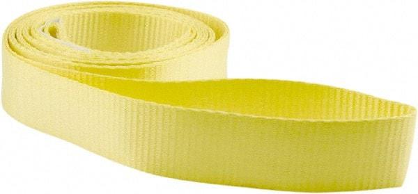 Erickson Manufacturing - 8' Long x 2" Wide, 3,200 Lb Vertical Capacity, Polyester Web Sling - 2,500 Lb Choker Capacity, Yellow - Benchmark Tooling