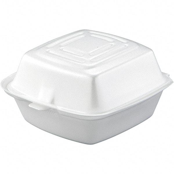 DART - 5-1/2 x 5-3/8 x 2-7/8" Foam Carryout Food Container - White - Benchmark Tooling