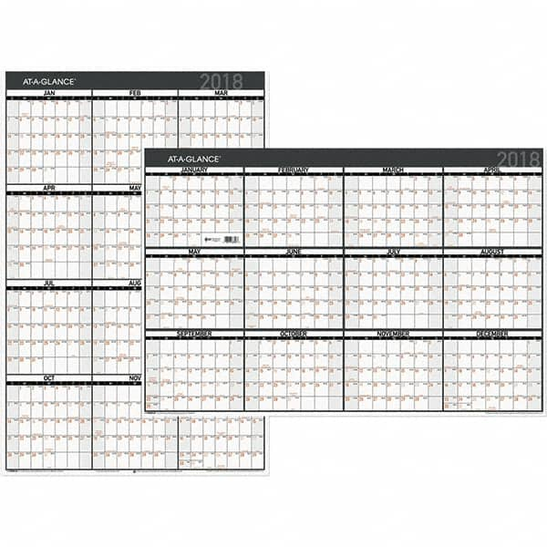 AT-A-GLANCE - 1 Sheet, 24 x 36", Erasable Wall Calendar - Benchmark Tooling