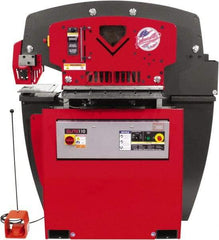 Edwards Manufacturing - 17-3/4" Throat Depth, 110 Ton Punch Pressure, 1-3/8" in 1" Punch Capacity Ironworker - 7-1/2 hp, 3 Phase, 460 Volts, 91-9/16" Wide x 65-1/8" High x 44-7/8" Deep - Benchmark Tooling