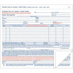 TOPS - 250 Sheet, 7-7/16 x 8-/2", Hazardous Material Short Forms - Blue & White - Benchmark Tooling