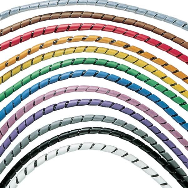 Panduit - Natural (Color) Polyethylene Spiral Bundling Cable Sleeve - 100' Coil Length, 0.38" Min Bundle Diam - Benchmark Tooling