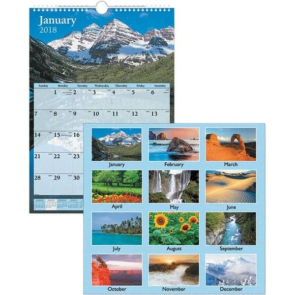 AT-A-GLANCE - 12 Sheet, 12 x 17", Wall Calendar - Scenic - Benchmark Tooling