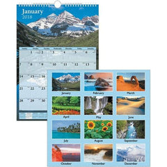 AT-A-GLANCE - 12 Sheet, 12 x 17", Wall Calendar - Scenic - Benchmark Tooling