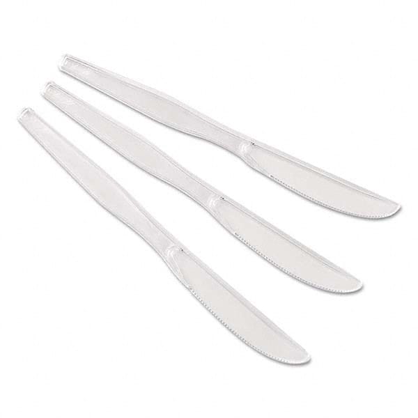 Dixie - Heavyweight Polystyrene Cutlery, Knives, Clear, 1000/Carton - Benchmark Tooling