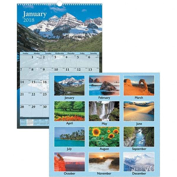 AT-A-GLANCE - 12 Sheet, 15-1/2 x 22-3/4", Wall Calendar - Scenic - Benchmark Tooling