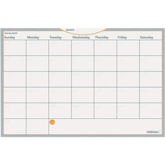 AT-A-GLANCE - 12 Sheet, 18 x 12", Erasable Wall Calendar - Gray, White & Orange - Benchmark Tooling