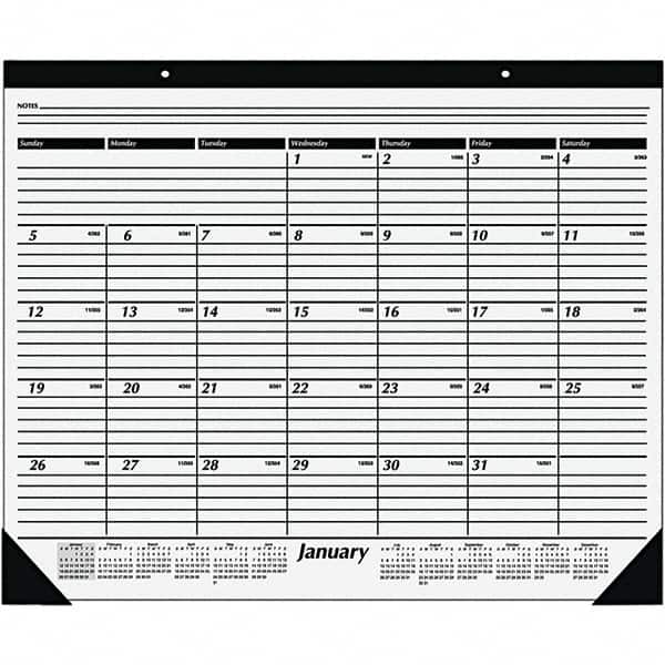 AT-A-GLANCE - 12 Sheet, 24 x 19", Desk Pad Calendar - White - Benchmark Tooling