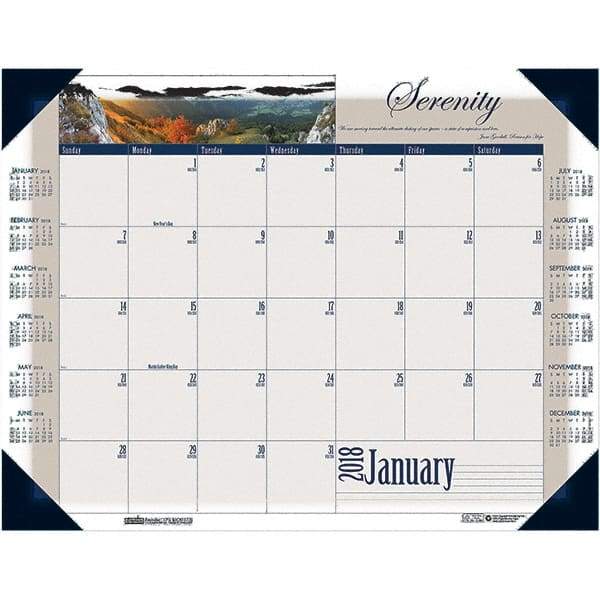 House of Doolittle - 12 Sheet, 22 x 17", Desk Pad Calendar - Motivational - Benchmark Tooling