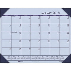 House of Doolittle - 12 Sheet, 22 x 17", Desk Pad Calendar - Sunset Orchid - Benchmark Tooling