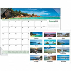 AT-A-GLANCE - 12 Sheet, 22 x 17", Desk Pad Calendar - Seascapes - Benchmark Tooling