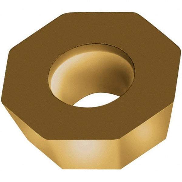 Walter - ODHW050408 A57 Grade WKP35G Carbide Milling Insert - TiAlN/TiN Finish, 4.76mm Thick, 1/2" Inscribed Circle, 0.8mm Corner Radius - Benchmark Tooling