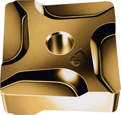 Walter - SNEF120408 D67 Grade WKP35G Carbide Milling Insert - TiAlN/TiN Finish, 4.76mm Thick, 1/2" Inscribed Circle, 0.8mm Corner Radius - Benchmark Tooling