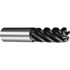 Sandvik Coromant - 8mm, 5 Flute, Solid Carbide, 1mm Corner Chamfer End Mill - 42° Helix, 18mm LOC - Benchmark Tooling