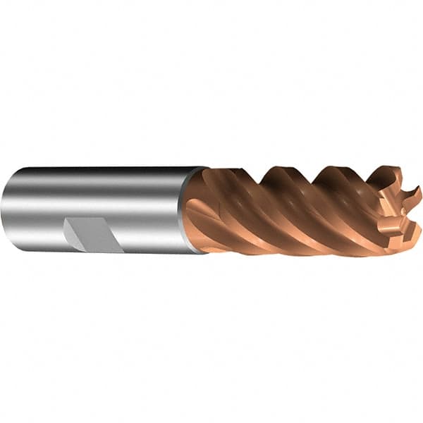 Sandvik Coromant - 20mm, 5 Flute, Solid Carbide, 4mm Corner Chamfer End Mill - 42° Helix, 42mm LOC - Benchmark Tooling