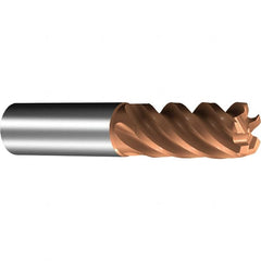 Sandvik Coromant - 8mm, 5 Flute, Solid Carbide, 1mm Corner Chamfer End Mill - 42° Helix, 18mm LOC - Benchmark Tooling