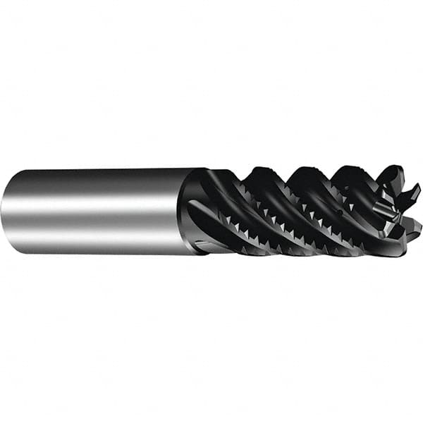 Sandvik Coromant - 1", 6 Flute, Solid Carbide, 0.12" Corner Chamfer End Mill - 42° Helix, 2-1/8" LOC - Benchmark Tooling