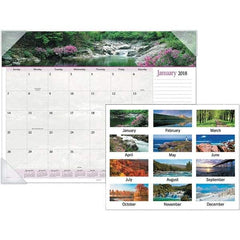AT-A-GLANCE - 12 Sheet, 22 x 17", Desk Pad Calendar - Landscapes - Benchmark Tooling