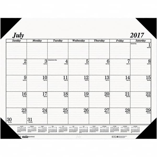 House of Doolittle - 14 Sheet, 22 x 17", Desk Pad Calendar - White - Benchmark Tooling