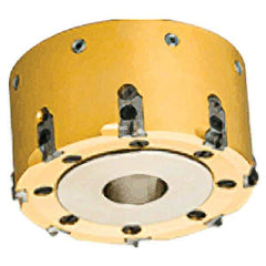 Iscar - 8 Inserts, 100mm Cut Diam, 32mm Arbor Diam, 2.5mm Max Depth of Cut, Indexable Square-Shoulder Face Mill - 0/90° Lead Angle, 56mm High, CA-SPM Insert Compatibility, Through Coolant, Series AluFraise - Benchmark Tooling