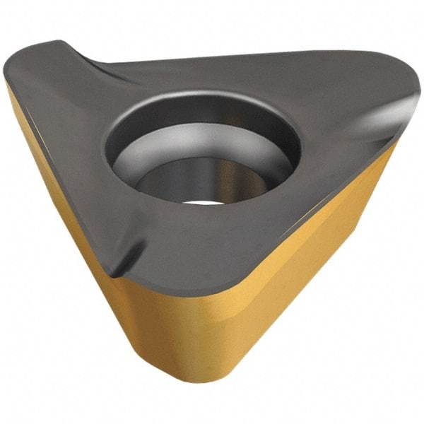 Iscar - HM390 TDCT1505 PDR Grade IC882 Carbide Milling Insert - TiAlN/TiN Finish, 6.08mm Thick, 11.4mm Inscribed Circle, 0.8mm Corner Radius - Benchmark Tooling