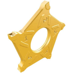 Iscar - PENTAD40N300 Grade IC808, 3mm Cutting Width Carbide Cutoff Insert - Neutral Lead Angle, 0.2mm Corner Radius, TiAlN Finish - Benchmark Tooling