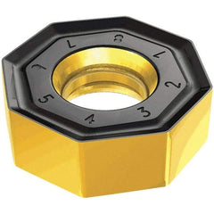 Iscar - ONHU070610 TR Grade IC5100 Carbide Milling Insert - TiCN/Al2O3 Finish, 6.5mm Thick, 18.8mm Inscribed Circle, 1mm Corner Radius - Benchmark Tooling