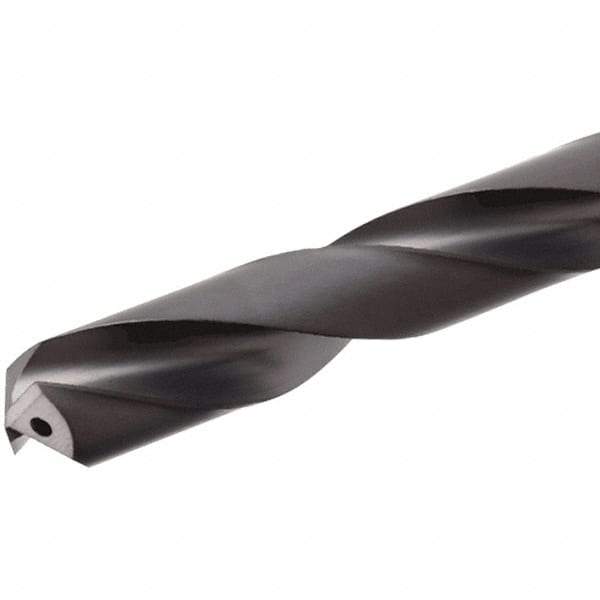 Iscar - 7.5mm 140° Solid Carbide Jobber Drill - TiAlN Finish, Right Hand Cut, Spiral Flute, Straight Shank, 91mm OAL, Standard Point - Benchmark Tooling