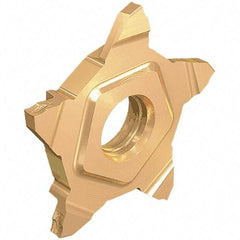 Iscar - 24N157PENTA Grade IC908, 0.2mm Cutting Width Carbide Grooving Insert - 0.16mm Corner Radius, TiAlN Finish - Benchmark Tooling
