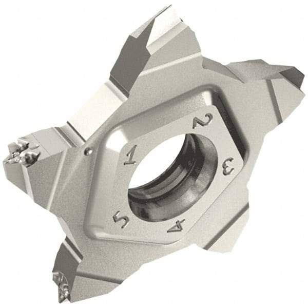 Iscar - PENTA24 Grade IC908, External ISO Threading Insert - 1 TPI Ext Pitch, Right Hand Insert, TiAlN Finish, Carbide - Benchmark Tooling