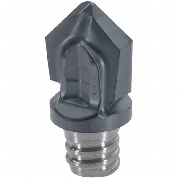 Iscar - MM HCD Grade IC908 Carbide Chamfer Milling Tip Insert - TiAlN Finish, 2 Flutes, 10mm Cutting Diam, 4.5mm Depth of Cut, 14mm Extension - Benchmark Tooling