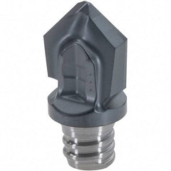 Iscar - MM HCD Grade IC908 Carbide Chamfer Milling Tip Insert - TiAlN Finish, 2 Flutes, 10mm Cutting Diam, 4.5mm Depth of Cut, 14mm Extension - Benchmark Tooling