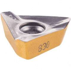 Iscar - HM390 TDKT1907 PDTR Grade IC810 Carbide Milling Insert - AlTiN/TiN Finish, 0.276" Thick, 14mm Inscribed Circle, 0.79mm Corner Radius - Benchmark Tooling