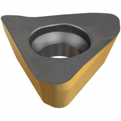 Iscar - HM390 TPCT1003 PDR Grade IC808 Carbide Milling Insert - TiAlN/AlTiN/TiN Finish, 4mm Thick, 7.5mm Inscribed Circle, 0.8mm Corner Radius - Benchmark Tooling