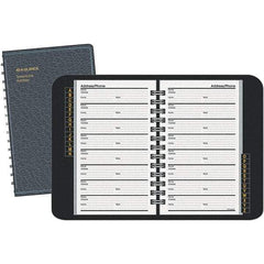 AT-A-GLANCE - 100 Sheet, 4-7/8 x 8", Telephone/Address Book - Black - Benchmark Tooling