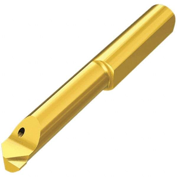 Iscar - 0.5mm Min Bore Diam, 0.02mm Max Bore Depth, 4mm Shank Diam, Corner Radius & Profile Boring Bar - 0.001" Corner Radius, Right Hand Cut, Solid Carbide, TiCrVN Finish - Exact Industrial Supply