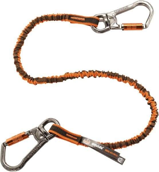 Ergodyne - 38" Tool Lanyard - Carabiner Connection, 60" Extended Length, Orange - Benchmark Tooling