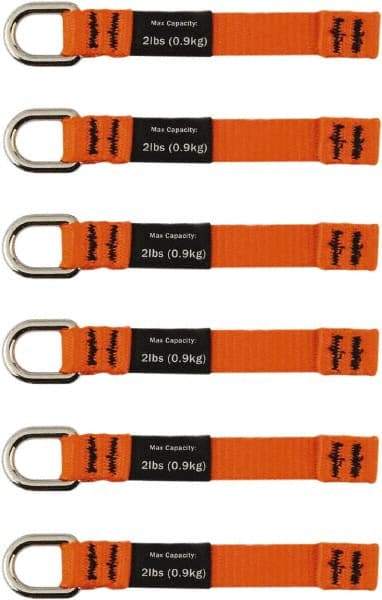 Ergodyne - 4-1/2" Tool Tether - Sealing Tape Connection, 5" Extended Length, Orange - Benchmark Tooling