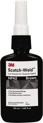 3M - 50 mL Bottle Brown Threaded Pipe Sealant - Dimethacrylate, 300°F Max Working Temp, For Seal Hydraulic & Pneumatic Pipes & Fittings - Benchmark Tooling