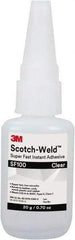 3M - 0.11 oz Tube Clear Instant Adhesive - Series Part Number SF100, 3 to 30 sec Working Time, 24 hr Full Cure Time - Benchmark Tooling